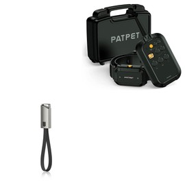 BoxWave Cable Compatible with PATPET 920 Dog Training Collar - USB Type-C Keychain Charger, Key Ring USB Type-C to Type-A 8 in USB Cable - Jet Black