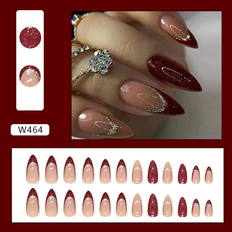 Gloss & Go 24 Reusable Artificial Fake Nail Set| Lightweight