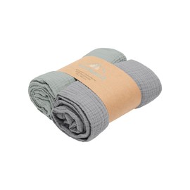 kindsgard Himsky Muslin Blanket Pack of 2 Mint / Grey