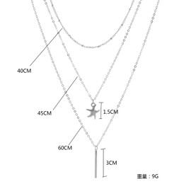 Yienate Bohemian Multilayer Starfish Pendant Necklace Exquisite Jewelry for Women and Girls