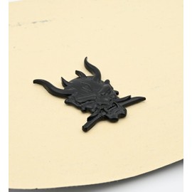 Kaolituis Metal Car Sticker, Japanese Hannya mask Decal, Devil Death Skull Cool Badge for Automotive, Truck, Motorcycle
