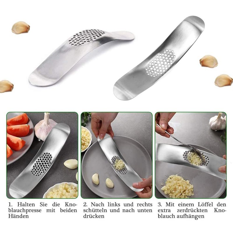 THETAG Garlic press, garlic press, stainless steel garlic mill, tools