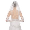 Lismyakey Bridal wedding veil Short bridal veil with hair comb
