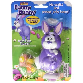Funny Bunny Wind-up Jelly Bean Pooping Easter Bunny Candy Dispenser (Colors Vary)