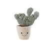 Apricot Lamb Soft Cactus Plant Plush Toy, Stuffed Green Pot,