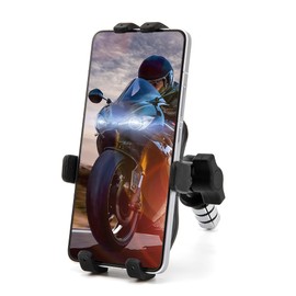 BENEALL Motorcycle Phone Mount fit for Fork stem Hole 12mm -25mm for GSX-R750 CBR954RR VFR 800 Nin-ja 650 Phone Holder (Type A)