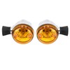 HDBUBALUS Motorcycle Turn Signals Chrome Bullet Front Blinker Indicator Light