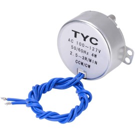 4PCS Turntable motor Synchronous Synchron Motor 50/60Hz AC 100~127V CCW/CW 4W with 7mm Flexible Coupling Connector For Cup Turner,Hand-Made, School Project, Model (2.5-3RPM)