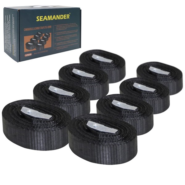 Seamander Tie Down Straps,1 inch x 12ft Lashing Strap Cam