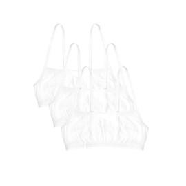 Fruit of the Loom Girls' Big Cotton Spaghetti Strap Sport 3 Pack(Pack of 3), White