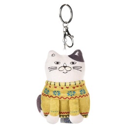 KUSUGURU Mascot Key Chain Nekozegawa, yellow