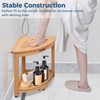 KingPavonini Corner Shower Bench Waterproof, HDPS Shower Stool for Inside