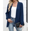 Navy Blue Cardigan for Women Light Weight Wrap Open Front
