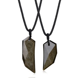 coai Partner Necklace Pointed Pendant Made of Gemstone., Non-metal