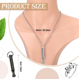 ElevaPulse Pack of 2 V2 Smoke-free Necklaces, Breathing Necklace for Smoking Cessation, Anxiety Management and Panic Attacks, Includes 2 Fidget Rings, Stainless Steel