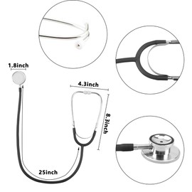 Rcanedny 4 Pack Dual Head Stethoscope Kids Doctor Stethoscope Working Stethoscope Toy for Cosplay Educational Equipment, 4 Colors