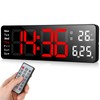 Fuloon Digital Wall Clock, 13 inch Large Display Digital Alarm