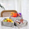 Hacaroa 3 Pack Wood Crates with Handles, Rustic Nesting Storage
