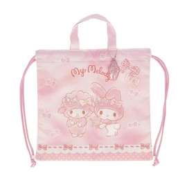 Marushin 3065018500 Gymnastics Clothes Bag, Knapsack, Drawstring Bag, Sanrio, My Melody, Cute Ribbon, Gymnastics Clothing Bag, Kindergarten, School Entrance Preparation, Kindergarten, Elementary