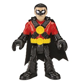 Replacement Part for Imaginext Deluxe Figure Pack Playset - GWX46 ~ Replacement Poseable Red Robin Figure ~ Wearing Red and Black Suit and Cape