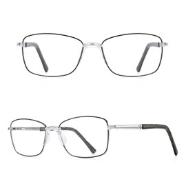 RB. Pilot Reading Glasses for Women Blue Light Blocking Computer Glasses Spring Hinge Readers Metal Frame Acetate Legs