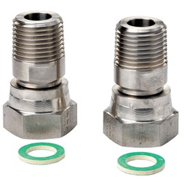 IFM Efector E40200 Adapter, Flat Seal, Stainless Steel 316Ti/1.4571