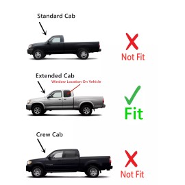 NAGD Fit 00-06 Toyota Tundra Pickup Extended Driver Side Left Quarter Glass Window