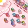 Ipotkitt 35 pcs 7 Colors UV Plating Iridescent Round Resin