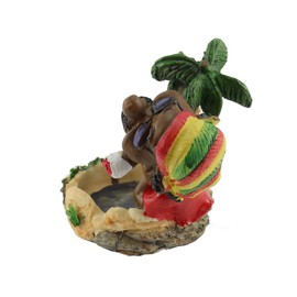 Budawi® Rasta Ashtray Rasta Man with Joint and Palm Trees Ashtray