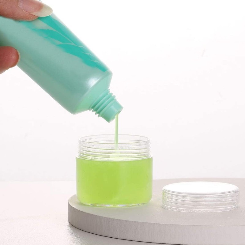 Pack of 10 transparent empty containers, 5 ml cream containers,