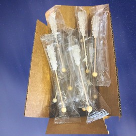 Civilized Coffee Premium Sugar Sticks – Rock Candy Swizzle Stirrers for Coffee, Tea & Cocktails, Individually Wrapped (50 Count)