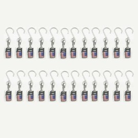 Ganchos de acero inoxidable en forma de S para cortina con bandera, paquete de 24 ganchos para colgar luces de fiesta, ganchos de canalón, exhibición de arte para manualidades, 2.4 pulgadas de largo,