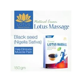 Lotus Shop® Massagecreme mit Kolozynthe & Schwarzkümmel – Mit Muskat, Fenchel & Nelkenöl – 150 g
