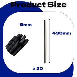 kaihuiyyyt Black Fibre Reed Diffuser Sticks 20pcs 43cm x 5mm Black Fibre Reed Diffuser Sticks Thick Diffuser Reeds Sticks Diffuser Sticks for Diffuser Oils Fragrance Refill Fibre Reeds for Diffusers