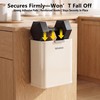 Stainless Steel Kitchen Hanging Trash Can with Lid and Inner