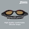 Zoggs Predator Flex Polarized Ultra Smaller Swimming Goggles, Red/Black/Copper Polarized