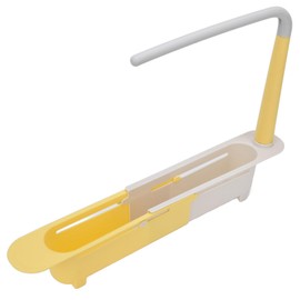 Telescopic Sink Storage Rack, 2 in 1 Kitchen Sink Sponge Holder Organizer Drying Rack, Expandable Sink Caddy Kitchen Sink Organizer Dish Drainer for Sponge, Brush, Soap, Dish