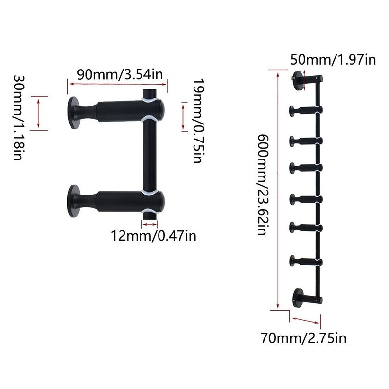 CNCEST Coat Hooks Wall Mounted Vertical Coat Hook Standing Coat