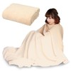 Iris Ohyama 529419 3-Way Blanket, Beige