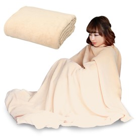 Iris Ohyama 529419 3-Way Blanket, Beige