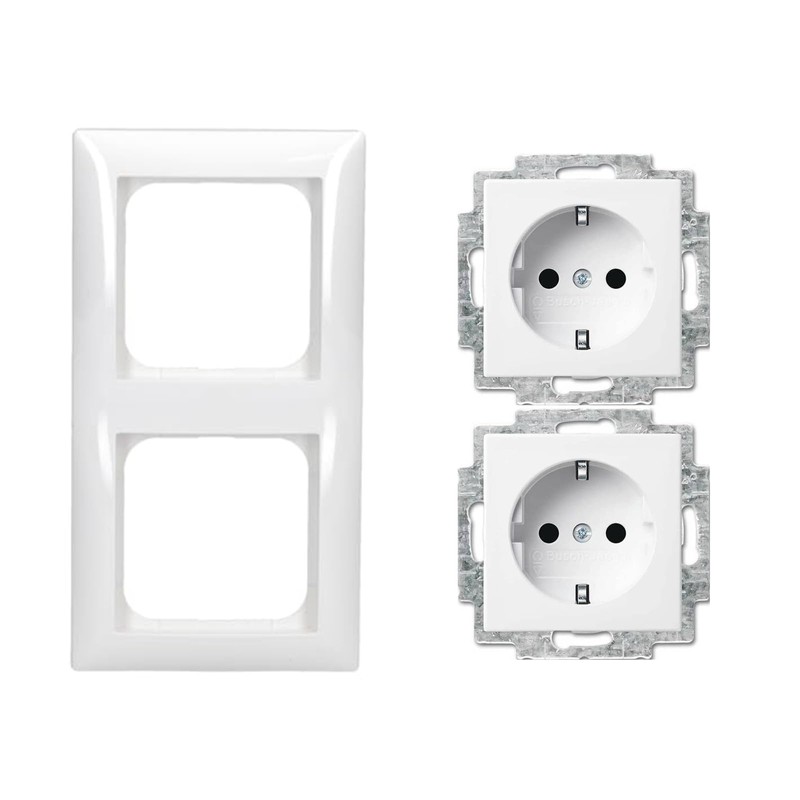 Busch-Jaeger Busch-Jaeger Steckdosen Set: 2x 20 EUC-914 Steckdose + 1722-914