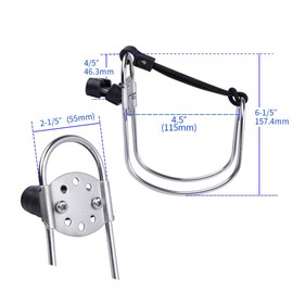 Stainless Steel Life Ring Buoys Holder Horseshoe Bracket Plastic Mount Well