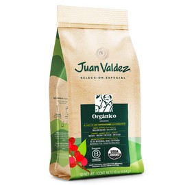 Juan Valdez | Café Orgánico en grano Balanceado de Colombia, Notas de té de moringa y nuez tostada, Línea Sostenible | Bolsa de 454 g