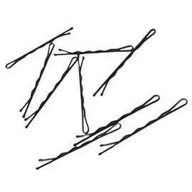 (5cm) Wavy bobby pin, hair clip, stray hair clip, black pin, straight pin, accent hair clip / (5cm) 물결 실삔 머리고정핀 잔머리핀 검정핀 일자핀 포인트 머리핀