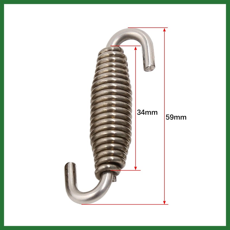 Motoforti 4 Pcs 59mm Swivel Universal Exhaust Pipe Spring for