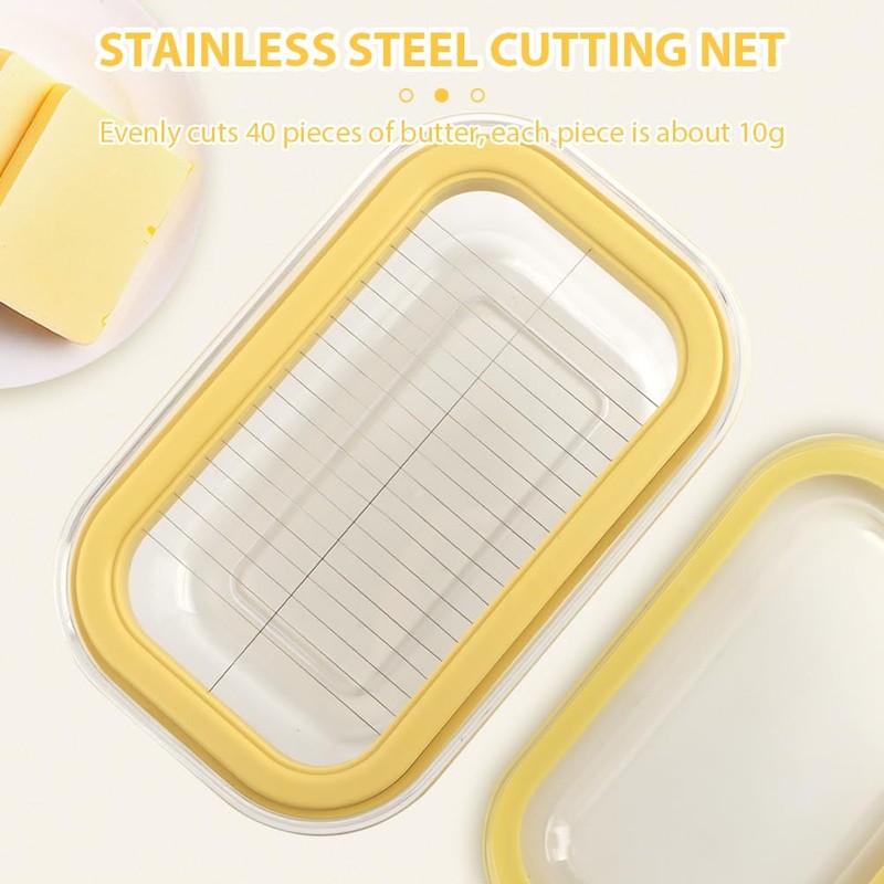 32OZ Butter Slicer Cutter and Airtight Container for Fridge