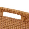 Serving Basket Tray with Handles Rattan Rectangle Large Capacity Durable