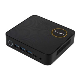 ECS Elitegroup Liva Z Mini PC Computer Intel Celeron N3350 Dual-core, 4GB DDR3L/64GB eMMC, Type C Port, 4K@60Hz HDMI+mDP, WiFi, Ethernet, Dual Monitor Support (Liva Z N3350), Black