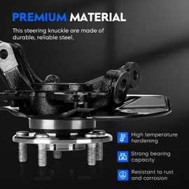 Front Left Side Steering Knuckle & Wheel Bearing Hub Assembly Compatible with Honda Civic 2006-2011, Replace for 698-451