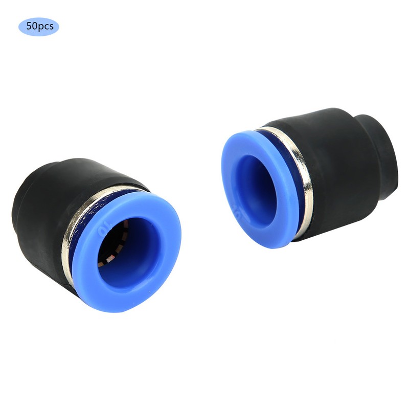 50PCs Air Pipe Plug Pneumatic Cap Plastic Brass Quick Insert